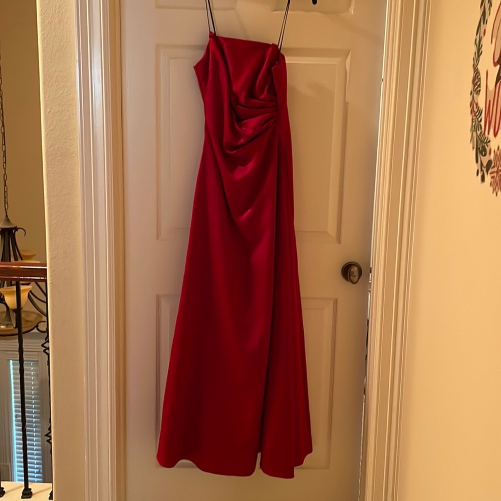 Michelangelo, size 6, red gown!